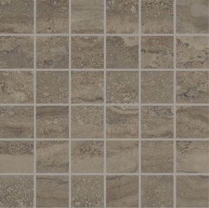 Provenza Unique Travertine Mosaic 5x5 Chocolate Vein Cut 30x30 cm mozaika gresowa EJTH, brązowy
