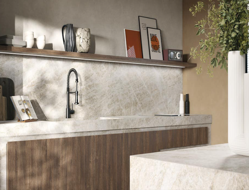 Blat kuchenny marmur beżowy perła Florim Marble Yamuna mat 160x320 12mm 167167