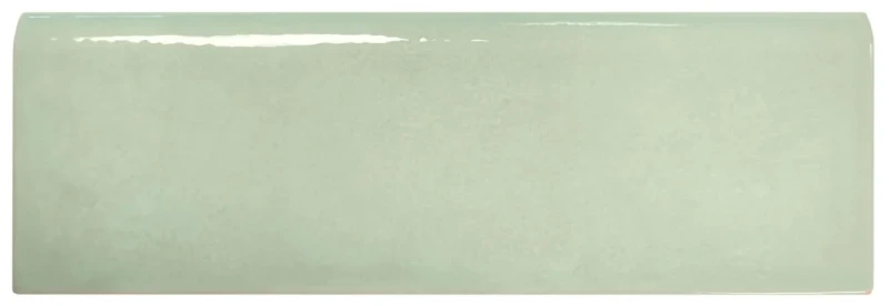 Bullnose Village Mint 6,5x20 błyszczące płytki wykończeniowe z zaokrągloną krawędzią.webp