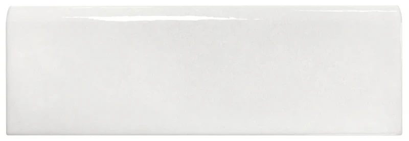 Bullnose Village White 6,5x20 błyszczące płytki wykończeniowe z zaokrągloną krawędzią.webp