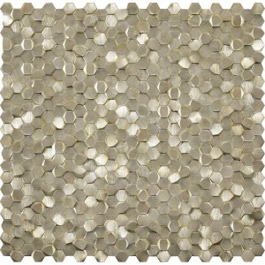 Mozaika aluminiowa Gravity aluminium 3D hexagon gold 30,4x31