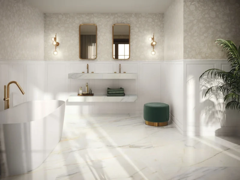 Bellagio Bianco Rect. 60x120 płytki imitujące boazerię ścienną.      .webp