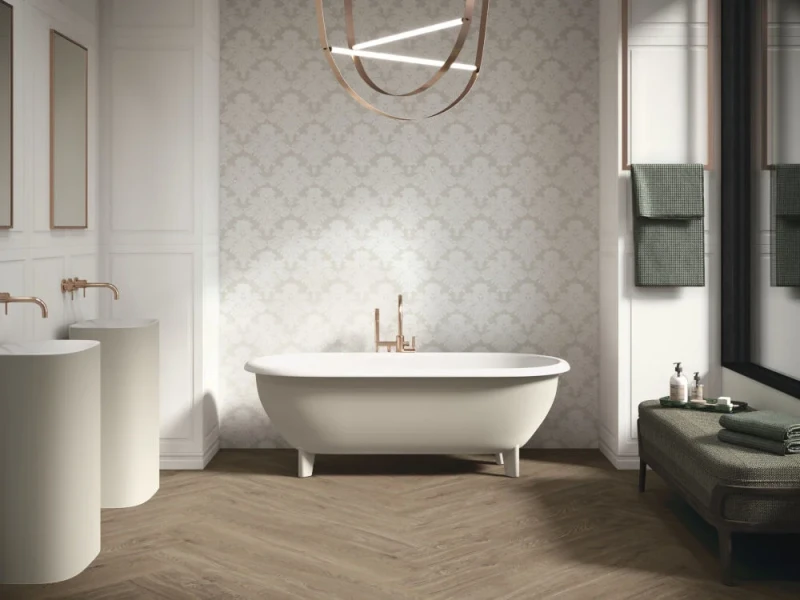 Bellagio Bianco Rect. 60x120 płytki imitujące boazerię ścienną. .webp