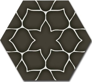 Realonda Kerala Charcoal Active 28,5x33 płytki gresowe heksagonalne