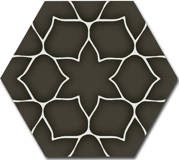 Realonda Kerala Charcoal Active 28,5x33 płytki gresowe heksagonalne 150042