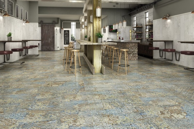 Promocja!!! Płytki patchworkowe gresowe niebieskie beż szare Aparici Carpet Vestige 59,2x59,2 11274
