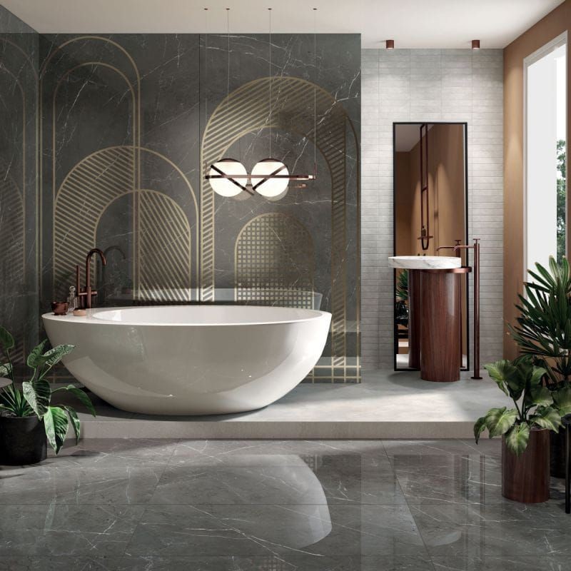 Ariana Nobile Grey Grafite Lux 60x120 płytki marmurowe gresowe 114728
