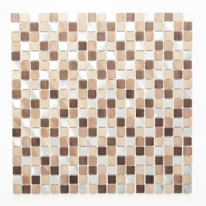 Mozaika aluminiowa kwadratowa mix brązowo - beżowy Metropol MM 0320 31,7 x 31,7