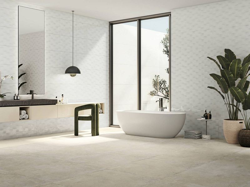 Saloni Snow Curly Blanco Brillo Care 40x120 LLA500 płytki ścienne dekoracyjne 151594