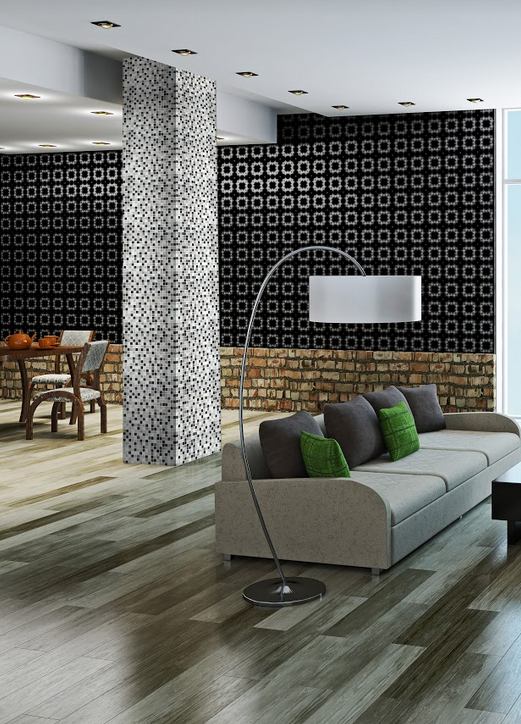 Mozaika mix szara czarna metal kamień szkło kwadratowa Metropol MM 0126 30,5 x 32,2 74028
