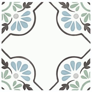 Płytki łazienkowe Harmony Tanger Blue Petals 12,3x12,3 Matt /0,51m2/
