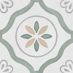 Płytki patchwork Harmony Sirocco Green Petals 22,3x22,3 Matt /0,99m2/