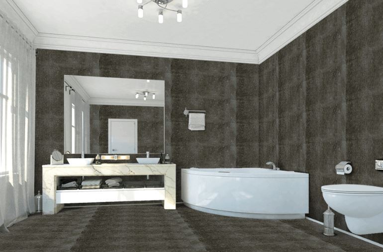 Płytki gresowe podłogowe wiełki format beton grafit brąz Porcelanosa Bottega Antracita P9202156 120X120 81295