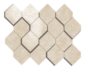 Płytki marmuropodobne Atlas Concorde Marvel Cream Prestige Mosaico Esagono 3D 28,2X35,3 Lappato /0,6m2/