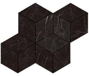 Płytki marmuropodobne Atlas Concorde Marvel Nero Marquina Mosaico Esag. 30x35 Lappato /0,42m2/