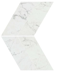 Płytki marmuropodobne Atlas Concorde Marvel Carrara Pure Chevron 22,5X22,9 Lappato /0,31m2/