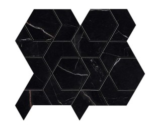 Płytki marmuropodobne Atlas Concorde Marvel Black Atlantis HEX 25,4x29,6 Lappato /0,45m2/