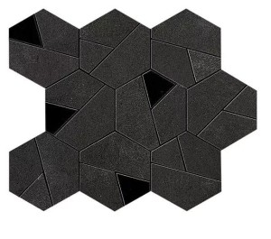 Płytki duże Atlas Concorde Boost Tarmac Mosaico Hex Black 25,28,5 Matt /0,428m2/