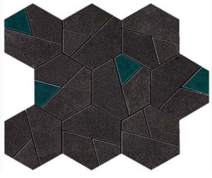 Płytki duże Atlas Concorde Boost Tarmac Mosaico Hex Jade 25,28,5 Matt /0,428m2/