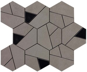 Płytki duże Atlas Concorde Boost Smoke Mosaico Hex Black 25,28,5 Matt /0,428m2/