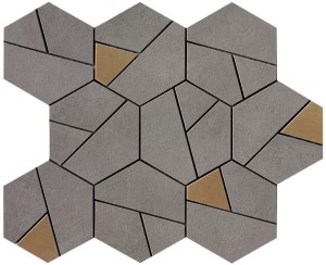 Płytki duże Atlas Concorde Boost Smoke Mosaico Hex Yellow 25,28,5 Matt /0,428m2/