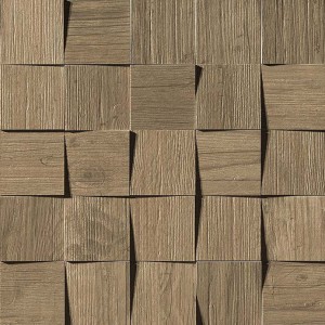 Płytki drewnopodobne 3D Atlas Concorde Axi Brown Chestnut Mosaico 3D 35x35 Matt /0,735m2/