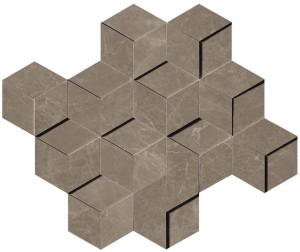 Płytki marmuropodobne Atlas Concorde Marvel Gris Supreme Mosaico 3D 30,5x26,4 Lappato /0,48m2/