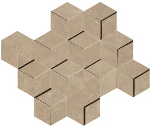 Płytki marmuropodobne Atlas Concorde Marvel Elegant Sable Mosaico 3D 30,5x26,4 Lappato /0,48m2/