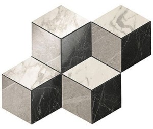 Płytki marmuropodobne Atlas Concorde Marvel Mosaico Esagono Multicolor Cold 30x35 Lappato /0,42m2/