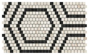 Płytki marmuropodobne Atlas Concorde Marvel Mosaico Honeycomb Warm 30x49 Lappato /0,882m2/