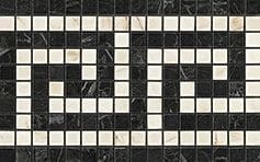 Płytki marmuropodobne Atlas Concorde Marvel Noir/Cremo Greca Mosaico 18,5x30 Lappato /10szt/