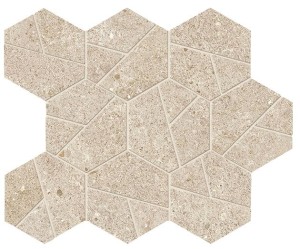 Płytki duże Atlas Concorde Boost Stone Cream Mosaico Hex 25,28,5 Matt /0,428m2/