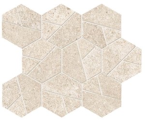 Płytki duże Atlas Concorde Boost Stone Ivory Mosaico Hex 25,28,5 Matt /0,428m2/