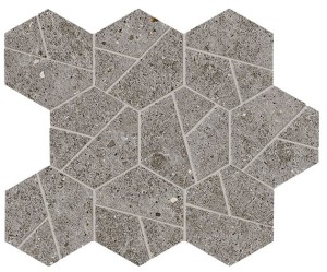 Płytki duże Atlas Concorde Boost Stone Smoke Mosaico Hex 25,28,5 Matt /0,428m2/