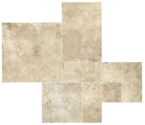 Płytki Cotto Atlas Concorde Aix Blanc Kit Multiformato Tumbled 75x75 Matt /1,6875m2/