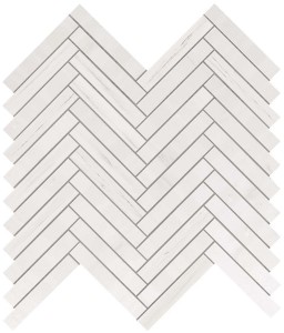 Płytki marmuropodobne Atlas Concorde Marvel Bianco Dolomite Herringbone Wall 30,5x30 Lucida /0,549m2/