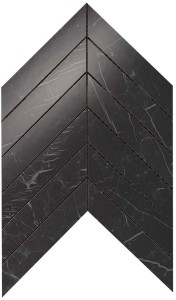 Płytki marmuropodobne Atlas Concorde Marvel Nero Marquina Chevron Wall 30,5x25 Lucida /0,4575m2/