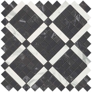 Płytki marmuropodobne Atlas Concorde Marvel Noir Mix Diagonal Mosaic 30,5x30,5 Lucida /0,558m2/