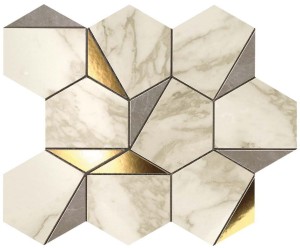 Płytki marmuropodobne Atlas Concorde Marvel Gold Hex Gris-Calacatta 25,1x29 Lucida /0,4367m2/
