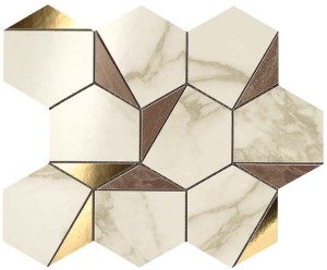 Płytki marmuropodobne Atlas Concorde Marvel Gold Hex Brown-Calacatta 25,1x29 Lucida /0,4367m2/