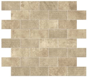 Płytki Cotto Atlas Concorde Aix Beige Minibrick Tumbled 30,5x30,5 Matt /0,558m2/