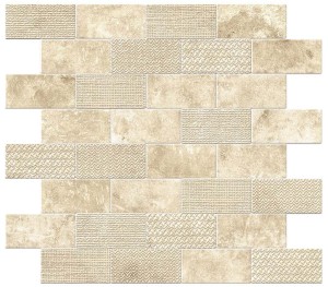 Płytki Cotto Atlas Concorde Aix Blanc Minibrick Tumbled 30,5x30,5 Matt /0,558m2/
