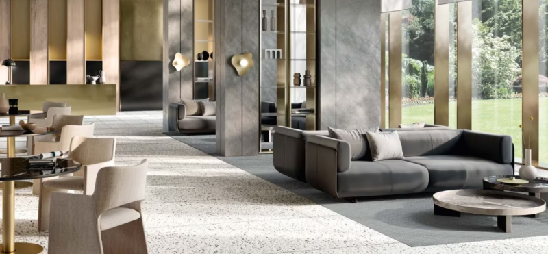 Plytki podłogowe Casalgrande Padana Terrazzotech Tech Argento 60x120 9mm 167941
