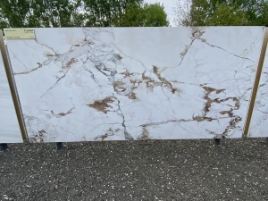 Spieki kwarcowe białe brąz Florim Marble Capraia Mat 160x320 6mm