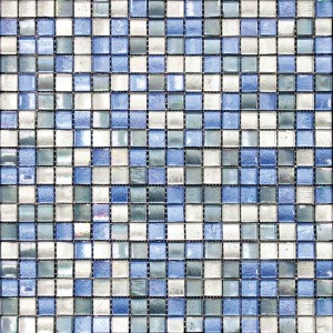 Mozaiki szklane L'Antic Arabia Mix Blue Silver 29,5x29,5 cm