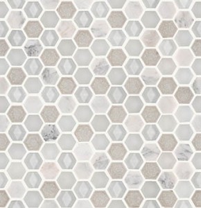 Mozaika L'Antic Aura Hexagon Whites 29x30x0,8 cm