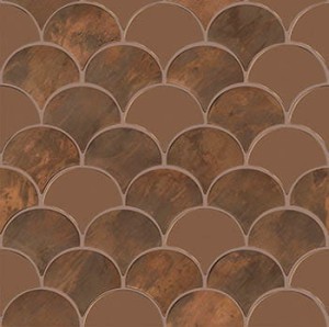 Mozaiki metalowe L'Antic Drop Copper Brushed 29,6x29,5x0,8 cm
