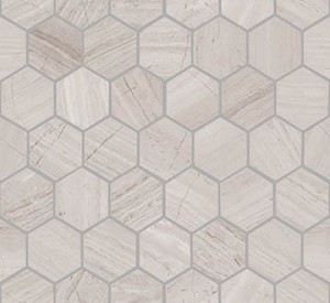 Mozaiki marmurowe L'Antic Essential Hexagon Silver Wood 25,8x29,8 cm