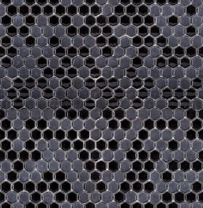Mozaiki szklane L'Antic Glaze Mini Hexagon Black 29,5x30x0,6 cm