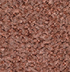 Mozaiki metalowe L'Antic Gravity Aluminium 3d Hexagon Copper 30,1 x 30,7 x 0,6 cm